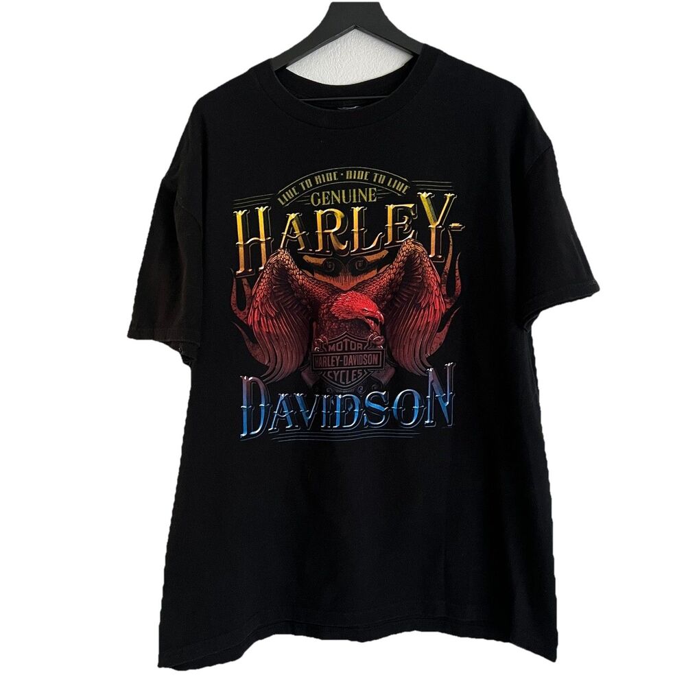 Vintage Harley Davidson Kona Hawaii Eagle T Shirt Size XL Black